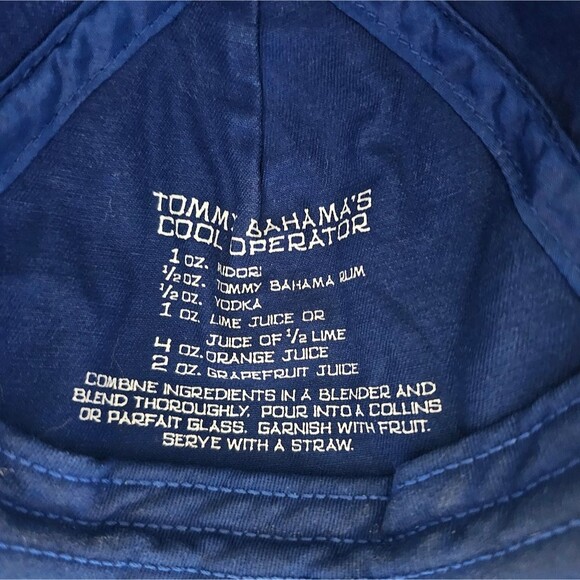 Tommy Bahama Tip Your Hat Margarita Cotton Hat Embroidered Logo Relaxed Fit Blue - Picture 13 of 15